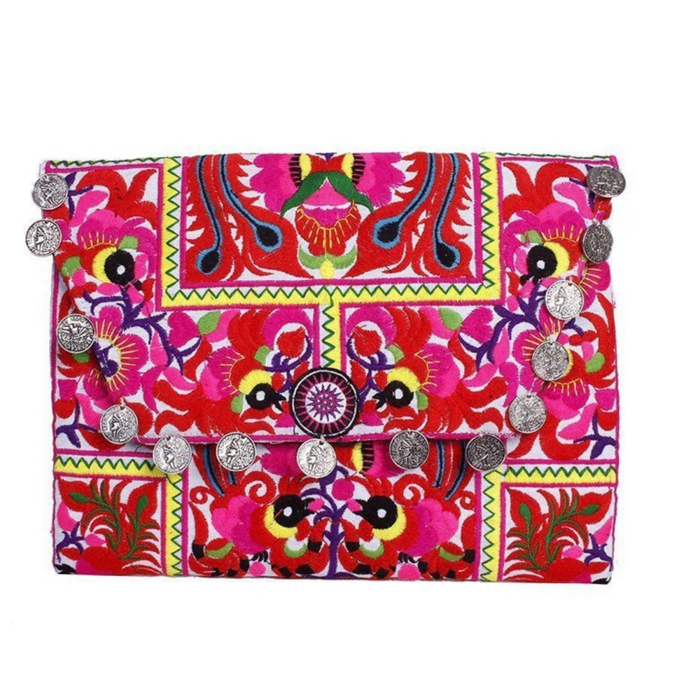 HMONG EMBROIDERED CARNIVAL CLUTCH | THAILAND